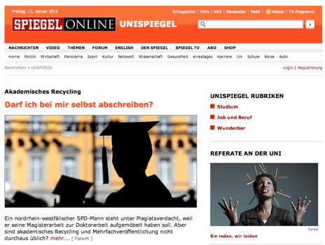 Screenshot Spiegel
